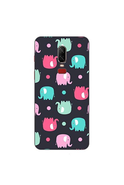 OEM Husa compatibila cu OnePlus 6 Silicon Gel Tpu Model Pattern Elefant