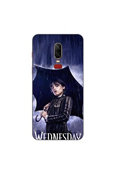 OEM Husa compatibila cu OnePlus 6 Silicon Gel Tpu Model Wednesday Umbrella