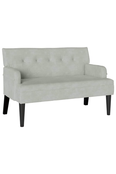 vidaxl Bancă Chesterfield Gri deschis 112 x 65,5 x 75 cm Catifea