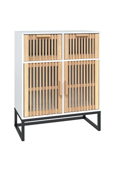 vidaxl Servantă, alb, 60x30x75 cm, lemn prelucrat