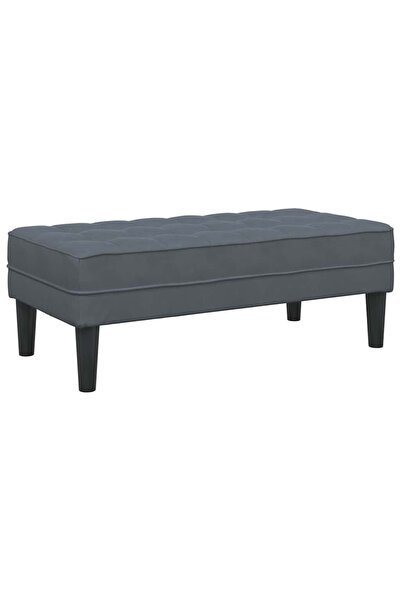 vidaxl bancă cu pernă Gri închis 113 x 57 x 39 cm Catifea