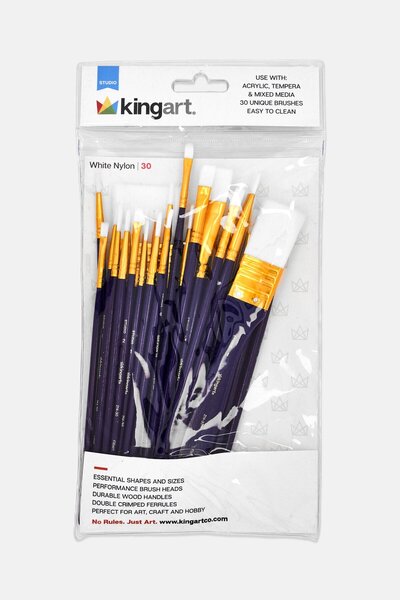 Kingart مجموعة فرش فريدة من نوعها مكونة من 30 قطعة، أرجواني