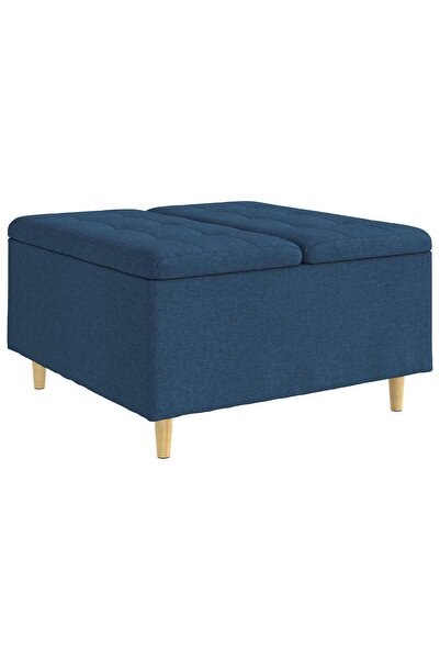 vidaxl Ottomană de depozitare albastru 80 x 80 x 45 cm țesătură