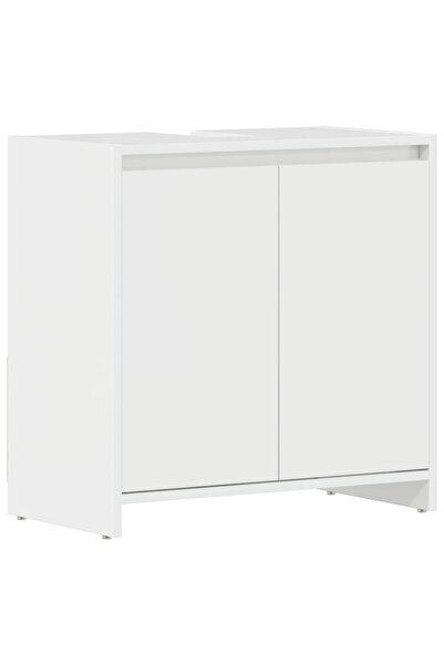 vidaxl Bathroom cabinet, high-gloss white, 60x33x61 cm, engineered wood