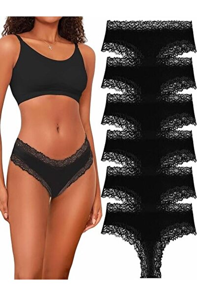 BEREADY 6 Pack Women's Cotton Briefs Brazilian Ribbed Panties Sexy Breathable...