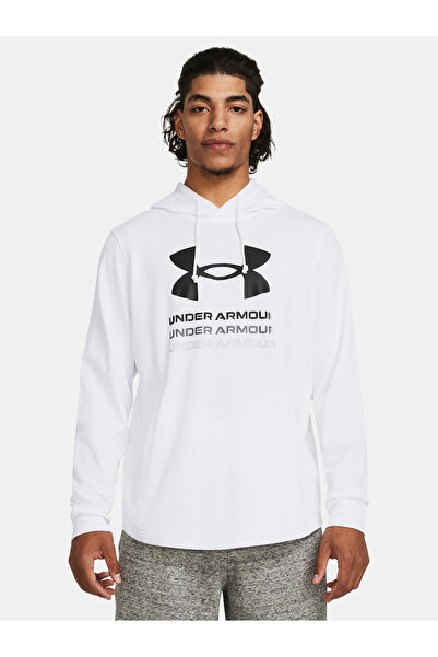 Under Armour Mikina UA Rival Terry Graphic Hood-WHT