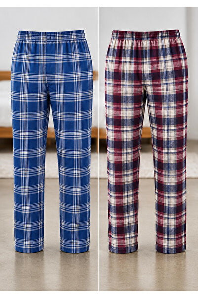 Serena Pantaloni de pijama barbat 2 piese/set - multicolor