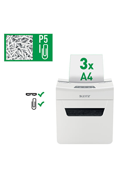 Leitz Document Shredder IQ PROTECT 3M Micro-Cut 3 Bins P5