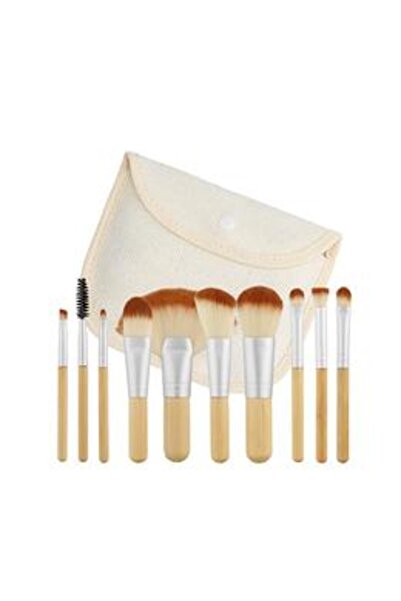 MIMO Set 10 Pensule pentru Machiaj - Makeup Brush Bamboo, 10 buc