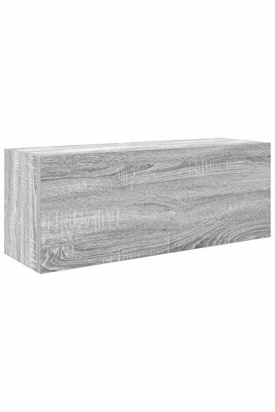 vidaxl Bathroom wall cabinet, sonoma gray, 80x25x30cm, processed wood