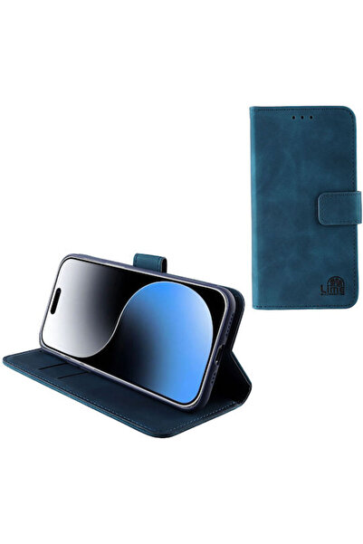OEM 6.7 " Essential Magnet Book Συνθετικό Δέρμα / Σιλικόνη Μπλε (iPhone 15 Plus)