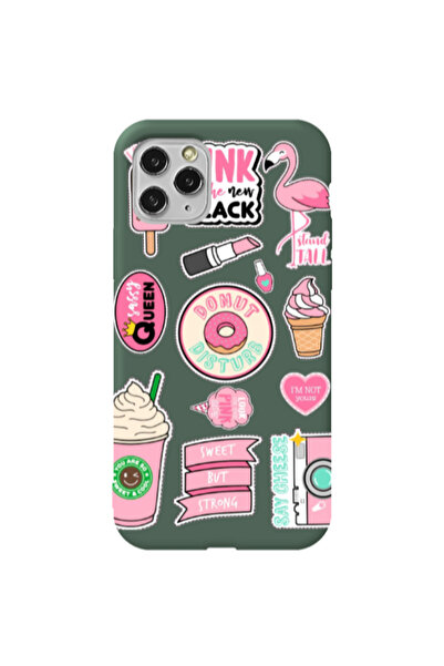 Other Apple iPhone 11 Pro Donut disturb Dark Green Colored Silicone TPU Θήκη