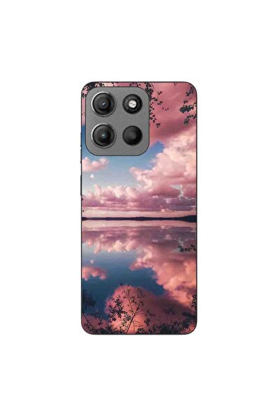 OEM Husa compatibila cu Motorola Moto G15 Silicon Gel Tpu Model Pink Clouds