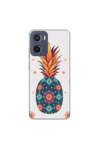 OEM Θήκη συμβατή με Motorola Moto G05 Σιλικόνης Gel TPU με σχέδιο Φλοράλ Ανανά