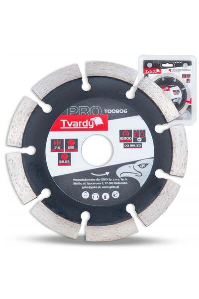 GEKO DISC DIAMANTAT SEGMENTAT 125X7.5X22.23MM TVARDY
