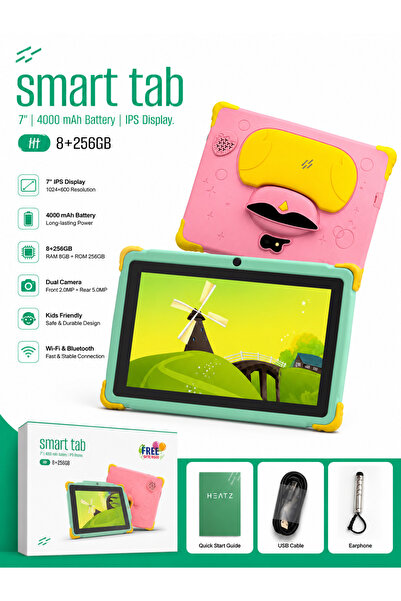 HEATZ Kids Tab H1 7.0" Display, 6GB RAM, 128GB Storage, Wi-Fi, Assorted Colors