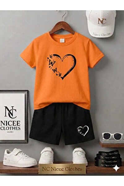 NC Nicee Clothes LETNJA DEČJA MAJICA I KRATKE PANTALONE UNISEKS (CRNI LEPTIR ...