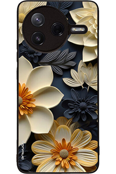 Other Θήκη Sonique Σειράς 3D Λουλουδιών για Xiaomi Poco F7 Pro 5G Εκρού