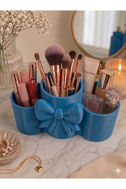 3D MESHİNG Decorative Makeup Organizer with Bow
