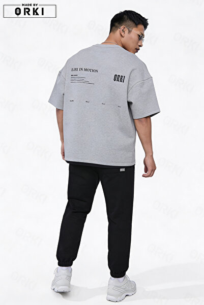 EFFRENATU Life in Motion Printed Unisex Oversize T-Shirt & Jogger Tracksuit Set