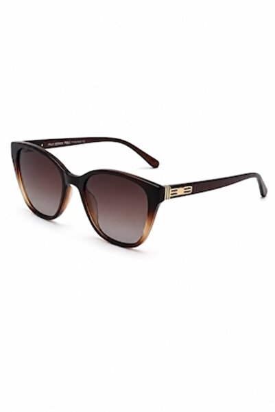 Globalport Retail Women's Cat Eye Polarized UV400 Sunglasses, Translucent Bro...