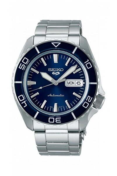 Seiko 5 Sports Ανδρικό Ρολόι 42.5mm Αυτόματο με Ασημί Μεταλλικό Μπρασελέ - SR...