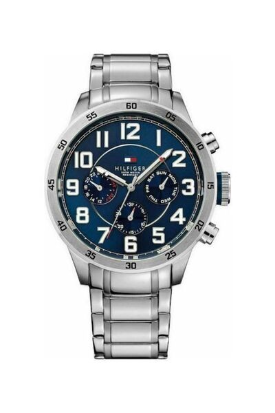 Tommy Hilfiger Ρολόι Χρονογράφος Μπαταρίας με Ασημί Μεταλλικό Μπρασελέ - 1791053