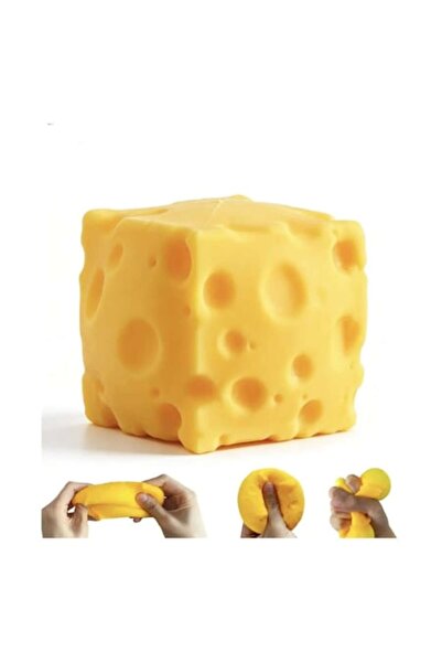 MASHASHOP Jucărie antistres, Sqweezy Super Cheese, design realist, textură mo...