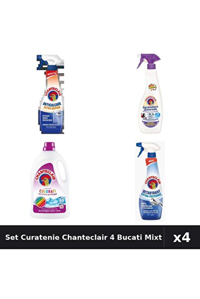 Chanteclair Set 4 Curatenie - Degresant, Detergent 1575ml 35 spalari, Detartr...