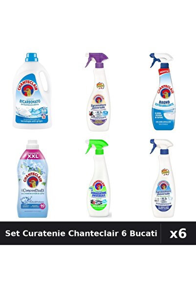 Chanteclair Set 6 Curatenie - Detergent 1575ml, Balsam 1800ml, 3x Degresant 6...