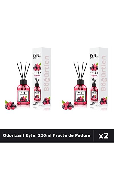 Eyfel Set 2 Odorizant Cameră cu Betișoare 120ml - Fructe de Pădure, Parfum In...