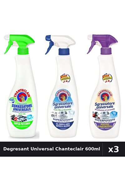 Chanteclair Set 3 Degresant Universal 600ml - Lămâie, Bicarbonat, Mosc Alb