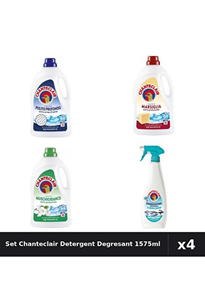 Chanteclair Set 4 Detergent Lichid Rufe 1575ml + Degresant 600ml - Curatare P...