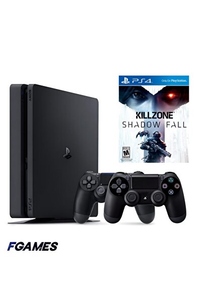 Sony Consola Playstation 4 Slim Ps4 1TB + Două controlere + Killzone Shadow F...