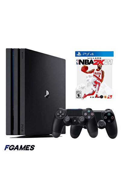 Sony Consola Playstation 4 Pro Ps4 1TB + Două controlere + NBA 2K21 PlayStati...
