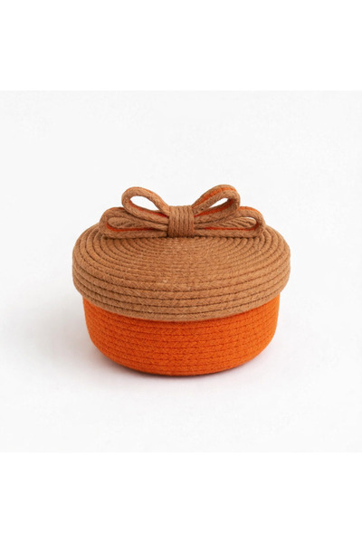 Be Cat Handmade 2-Color Cotton Cord Rope Decorative Box with Lid – Organizer,...
