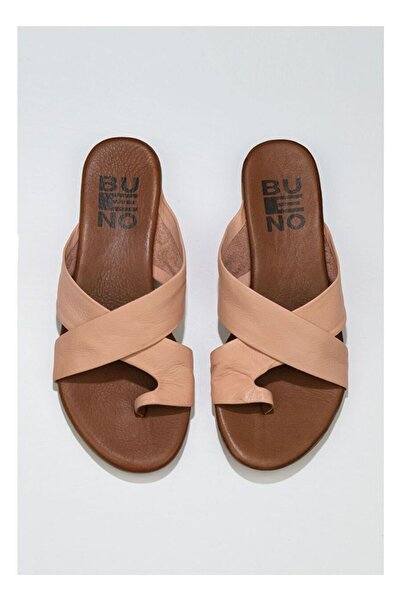 BUENO Shoes Pudra Deri Kadın Parmak Arası Terlik 01wu7428