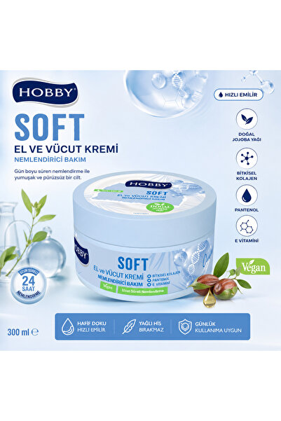 Hobby Soft Nemlendirici El ve Vücut Bakım Kremi 250 ML