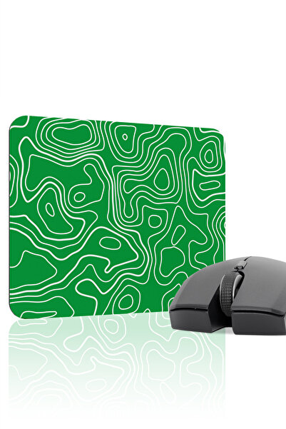 mousepad bastir Verde Alb 22X18 Mouse Pad pentru jucători de gaming, bază ant...