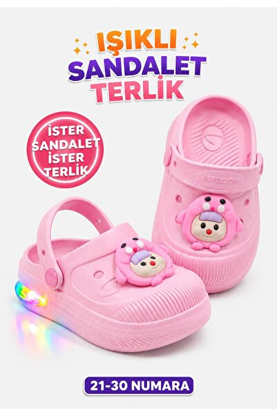 PAPUCUMUN DÜNYASI ÇOCUK CROSS EVA IŞIKLI HAFİF GÜNLÜK HAVUZ KREŞ KUMSAL KULLA...
