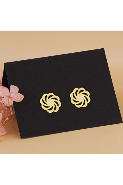 BLACK SWAN Bijoux Cercei Vortex / Spirala - Argint 925 Suflati cu Aur 18K