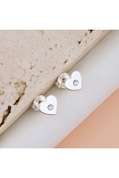 BLACK SWAN Bijoux 925 Sterling Silver Crystal Heart Earrings — Anti-Corrosion...