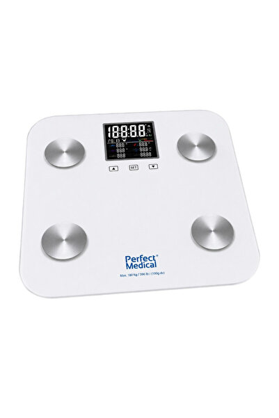 Perfect Medical ®   Cântar digital inteligent Bluetooth PM-48, Sticlă securiz...