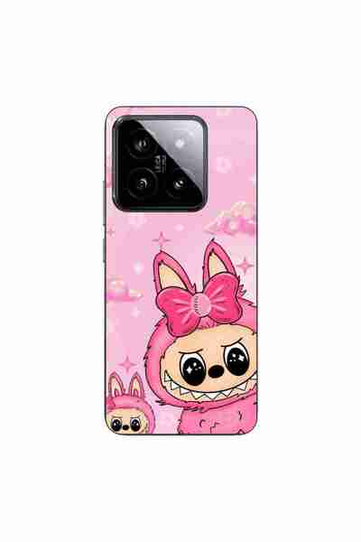 OEM Husa compatibila cu Xiaomi 14 Silicon Gel Tpu Model Labubu Pink Fantasy
