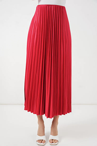 Efnaz style Women's Pleated Red Skirt
