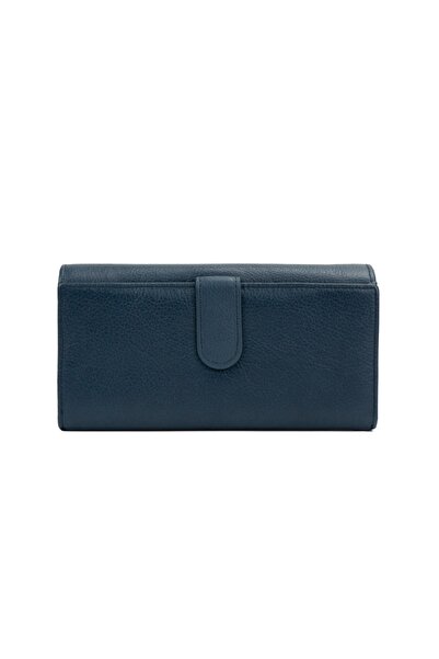 Posete Fagaras Sandra Leather Wallet - Dark Blue, Genuine Leather Wallet , Wo...