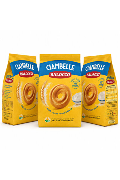 Balocco Top Bottom Set of 3 x Ciambelle Biscuits, 700 g/piece, Italian biscui...
