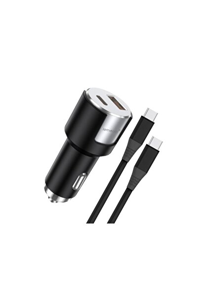 lemontti Încărcător auto cu încărcare rapidă, 1 port PD Type-C 20W + 1 port U...