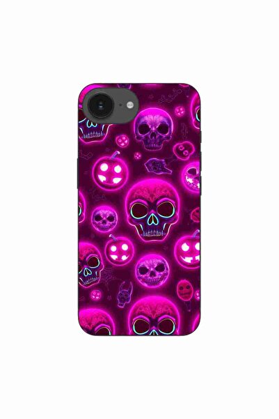 OEM Калъф, съвместим с Apple iPhone 16e, силиконов гел TPU, с киберпънк Хелоу...