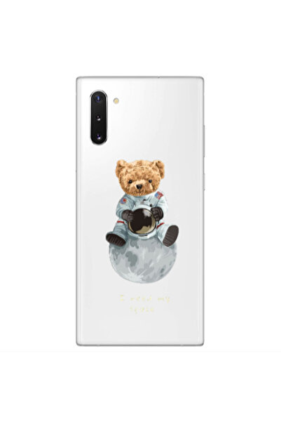 Other Samsung Note 10 Plus Bear in space Transparent Silicone TPU Θήκη